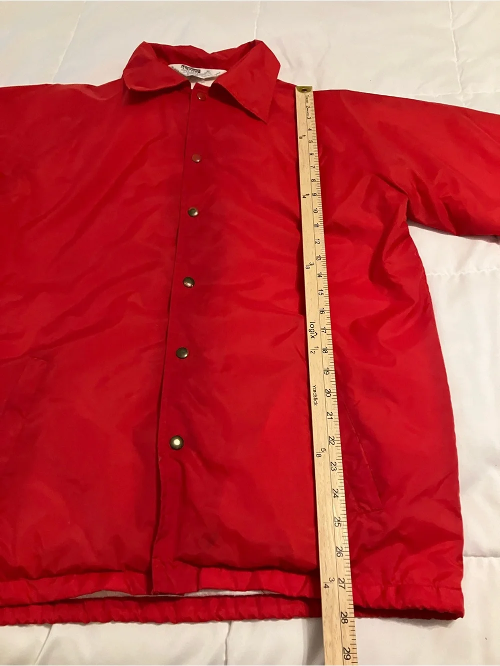 Vintage Montgomery Ward Red Nylon Coach Jacket Men’s M 39-41 Snap Front USA